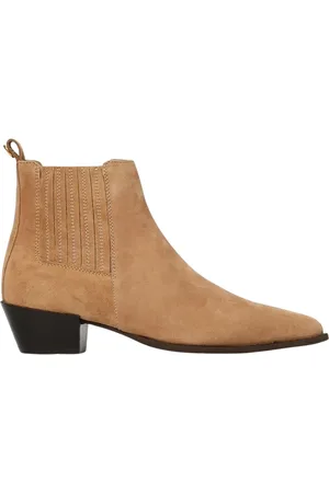 Twin-Set Cowboy Boots, female, , Size: 10 US Camel Leather Ankle Boots