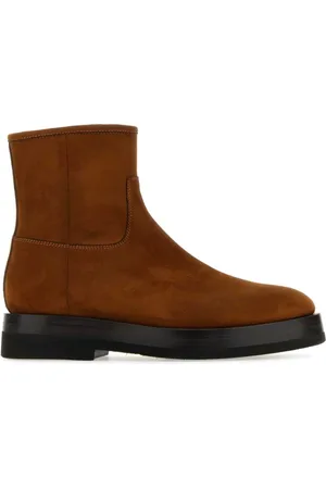 santoni Ankle Boots, male, , Size: 6 US Caramel Suede Ankle Boots