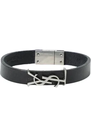 Saint Laurent Bracelets, female, , Size: M Leather Bracelet Magnetic Clasp
