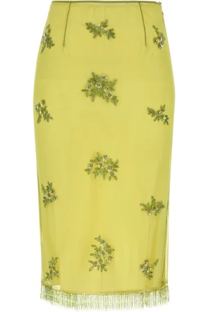 BLUMARINE Midi Skirts, female, , Size: XS Tulle Embroidered Skirt