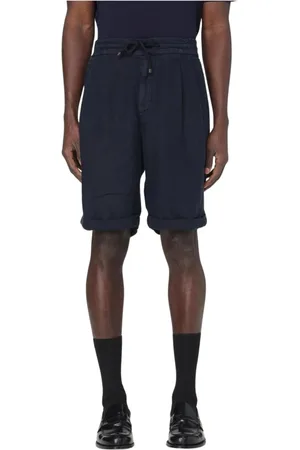 Brunello Cucinelli Casual Shorts, male, , Size: M Linen Casual Shorts Men