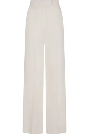 Alexander McQueen Wide Trousers, female, , Size: S Wide-Leg Bone Trousers