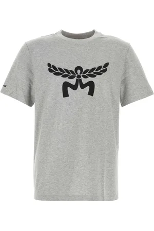 MCM T-Shirts, male, , Size: M Stylish Grey Cotton T-Shirt