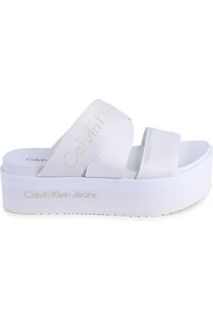 Calvin Klein Sliders, female, , Size: 10 US Polyester Sandal for Women