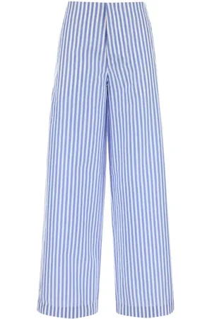 Serafini Wide Trousers, female, , Size: S Embroidered Poplin Pant
