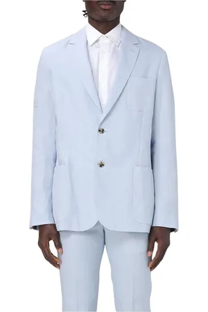Paul Smith Blazers, male, , Size: 2XL Beige Linen Suit Blazer