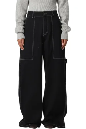 Stella McCartney Wide Jeans, female, , Size: W25 Wide Leg Jeans Contrast Stitching