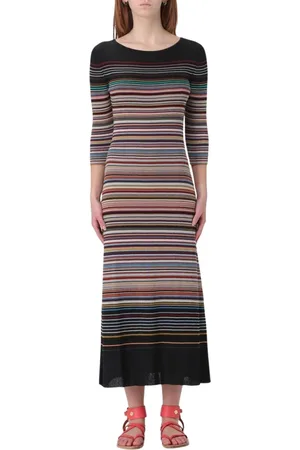 Paul Smith Knitted Dresses, female, , Size: M Striped Knit Midi Dress