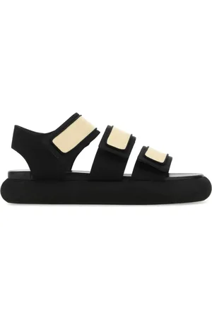 Neous Flat Sandals, female, , Size: 6 US Two-tone fabric and leather Octans sandals