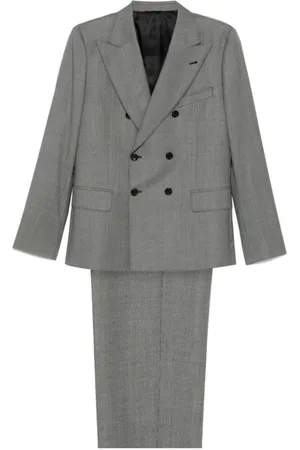 REVERES 1949 Double Breasted Suits, male, , Size: L Micro-Dot Blazer and Trousers Set