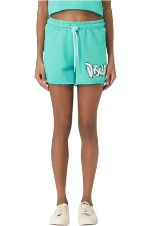 DISCLAIMER Short Shorts, female, , Size: S Mint Graffiti Print Shorts