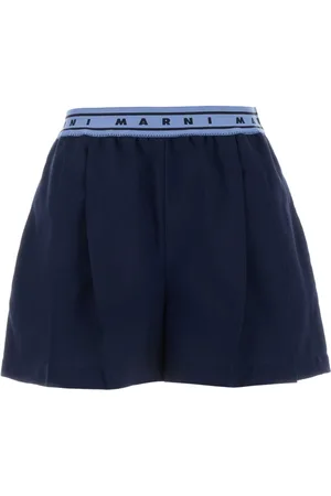 Marni Short Shorts, female, , Size: XS Wool Navy Shorts