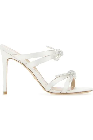 Stuart Weitzman Heeled Mules, female, , Size: 7 US Bow-Detailed Embellished Heeled Sandals