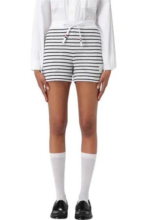 Thom Browne Short Shorts, female, , Size: XS Striped Knit Shorts Casual Style