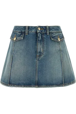 Alexander McQueen Denim Skirts, female, , Size: 2XS Stylish Denim Mini Skirt
