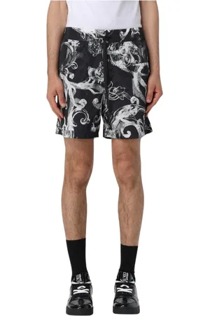 VERSACE Casual Shorts, male, , Size: S Baroque Print Swim Trunks