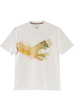 Paul Smith T-Shirts, male, , Size: S Leopard Print Short Sleeve Cotton T-shirt