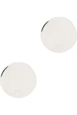 Jil Sander Earrings, female, , Size: ONE SIZE Minimalist Silver Disc Earrings