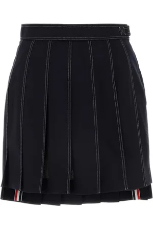 Thom Browne Short Skirts, female, , Size: XS Midnight Wool Skirt