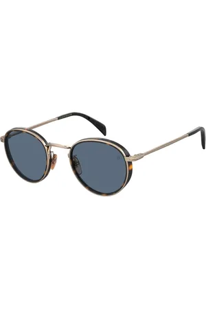 DB EYEWEAR BY DAVID BECKHAM Sunglasses, male, , Size: 49 MM Havana Gold/Blue Sunglasses
