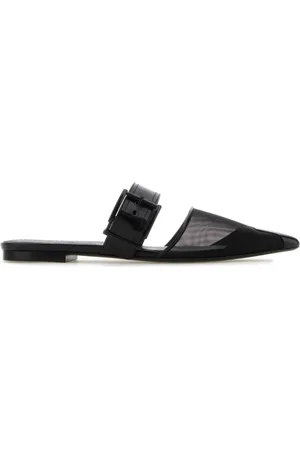 Alexander McQueen Mules, female, , Size: 7 1/2 US Mesh and Leather Punk Mules