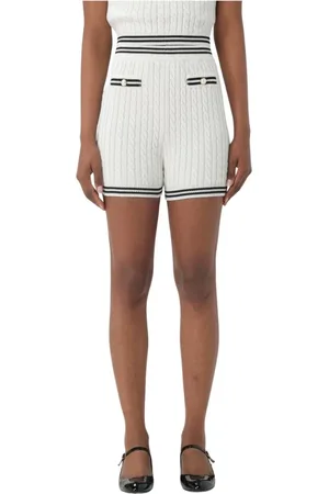 Alessandra Rich Short Shorts, female, , Size: S Striped Knit Shorts