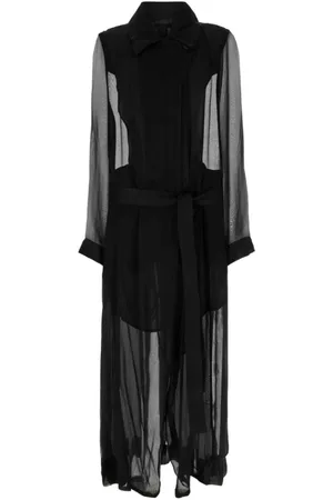 ANN DEMEULEMEESTER Maxi Dresses, female, , Size: S crepe Georgine trench coat