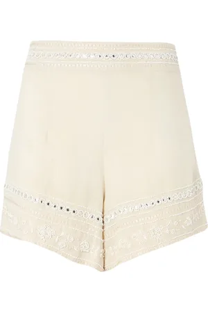 Twin-Set Casual Shorts, female, , Size: M Embroidered Linen Shorts