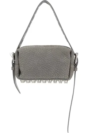 Alexander Wang Cross Body Bags, female, , Size: ONE SIZE Chic Grey Nabuk Shoulder Bag