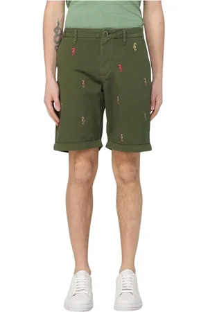 sun68 Casual Shorts, male, , Size: W34 Embroidered Seahorse Shorts