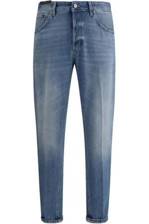 PT Torino Slim-fit Jeans, male, , Size: W34 Reggae Jeans with Leather Patch