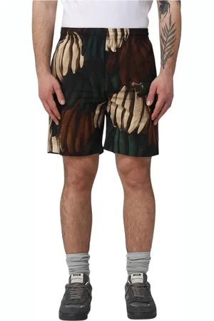 Msgm Casual Shorts, male, , Size: S Colorful Casual Shorts with Banana Print