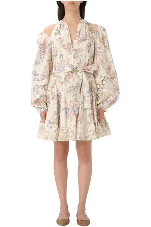Twin-Set Short Dresses, female, , Size: M Floral Puff Sleeve Mini Dress