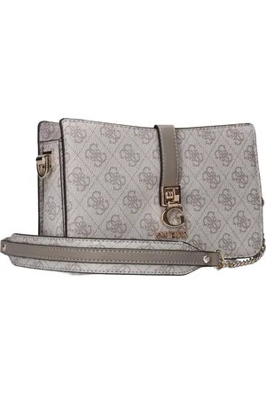 Guess Cross Body Bags, female, , Size: ONE SIZE Elegant Taupe Shoulder Bag Top Zip