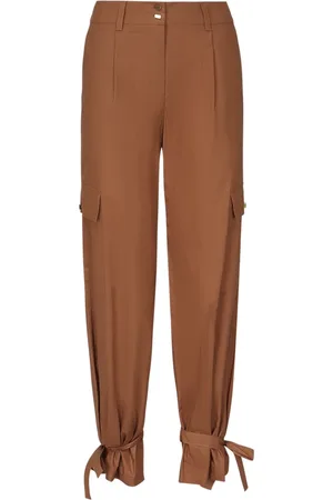 Guess Slim-fit Trousers, female, , Size: XS Cotton Cargo Pants with Zip Closure