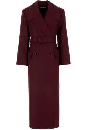 CO Belted ats, female, , Size: XS Burgundy Wool at
