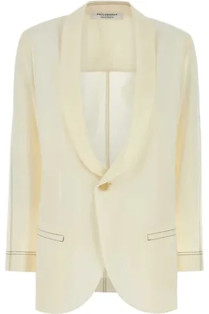 Serafini Blazers, female, , Size: XS Ivory Polyester Blend Blazer