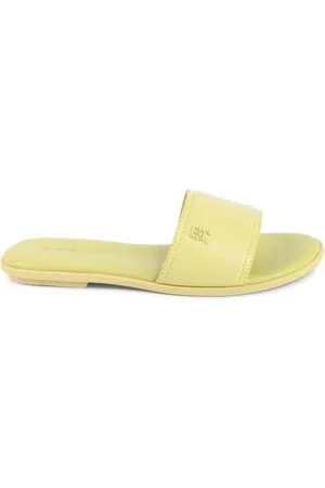 Tommy Hilfiger Sliders, female, , Size: 9 US Leather Slide Sandals Casual Wear