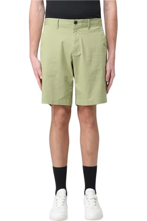 Michael Kors Casual Shorts, male, , Size: W31 Sage Stylish Flat Front Shorts