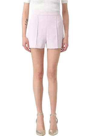 Elisabetta Franchi Short Shorts, female, , Size: M Black Crepe Elegant Shorts