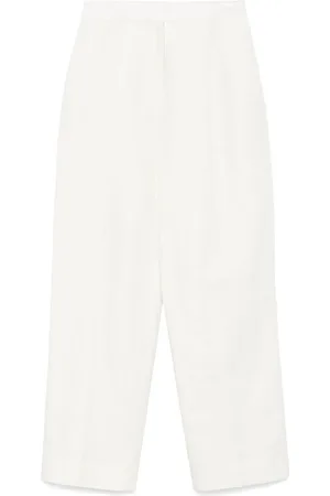 Calvin Klein Wide Trousers, female, , Size: XS Button-Front Pants