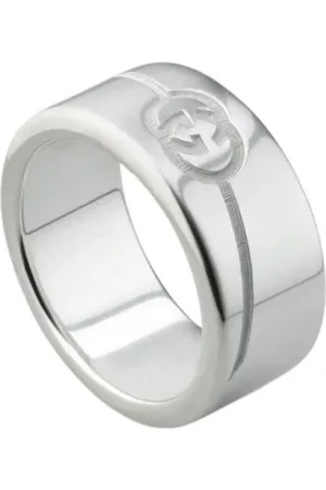 Gucci Rings, female, , Size: 53 MM Silver Interlocking Ring