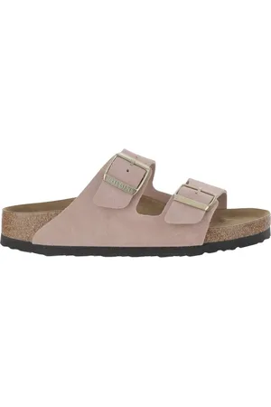 Birkenstock Sliders, female, , Size: 8 US Arizona Suede Leather Sandals Narrow