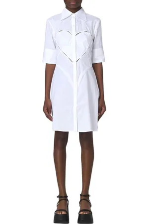 AMBUSH Shirt Dresses, female, , Size: 2XS Elegant Heart Cutout Shirt Dress
