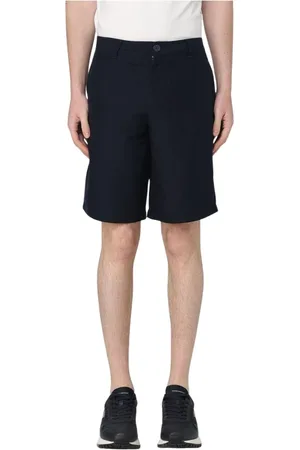 Armani Exchange Casual Shorts, male, , Size: W33 Stylish Navy Tailored Shorts with Pockets