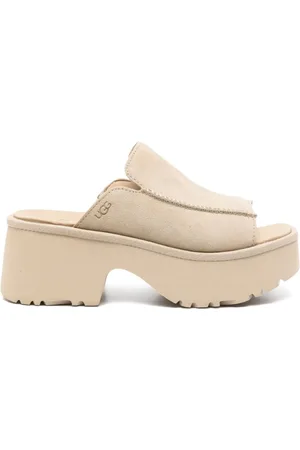 UGG Heeled Mules, female, , Size: 6 US Leather Mules New Heights