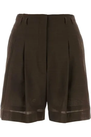 Serafini Short Shorts, female, , Size: 2XS Chocolate Wool Blend Shorts