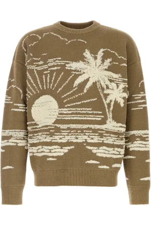 Alanui Round-neck Knitwear, male, , Size: M Embroidered Silk Blend Sweater