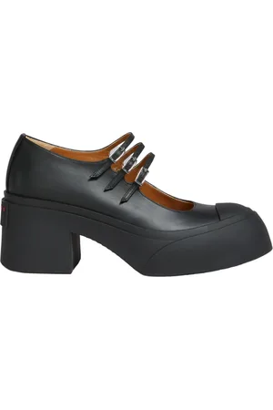 Marni Pumps, female, , Size: 10 US Leather Pablo Triple-Buckle Mary Jane Shoe