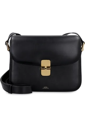 A.P.C. Cross Body Bags, female, , Size: ONE SIZE Leather Crossbody Bag with Snap Closure